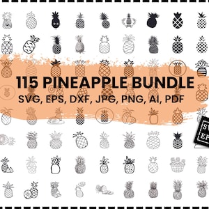 Pineapple Svg Bundle, Pineapple Svg, Pineapple Clipart, Pineapple Png, Fruits Svg, Svg Cut Files for Cricut, Pineapple Silhouette