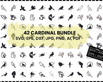Cardinal Svg Bundle, Cardinal Bird Svg, Memorial Svg, Cardinal Silhouette Svg, Cardinal Clipart, Cardinal on Branch Svg, Digital Download
