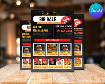 Flyersjabloon grote uitverkoop | Bewerkbare Canva-promotieposter met megakorting | Zakelijk marketing Sociale media Afdrukontwerp