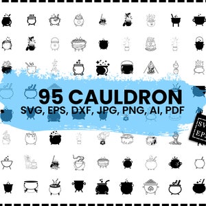 Cauldron Svg Bundle, Cauldron Png Bundle, Cauldron Clipart, Halloween Pot Svg, Cauldron Silhouette, Witches Cauldron Svg, Halloween Svg