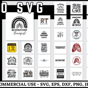 Respiratory Therapist Svg Bundle, Lungs Svg, Rt Svg, Respiratory Therapy Svg, Rt Png, Instant Download, Png, Cut File For Silhouette, Cricut