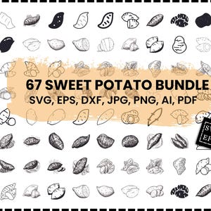 Paquete de Svg de Batata, Svg de Batata. Svg de Batata. Svg de Patata. Archivo de corte Dxf. Clipart de Batata, Batata Png