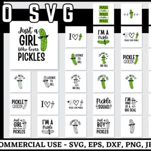 Pacchetto Svg di sottaceti, Download istantaneo, Png di sottaceti, Clipart di sottaceti, Amante dei sottaceti, Cetriolo, Sottaceto, File Svg, File Svg per Cricut