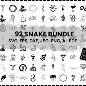 Snake Png, Snake Eps, Snake Clipart, Snake Vector, Snake Cut-bestanden, Reptiel Svg, Black Snake Svg, Snake Head Svg, Snake Svg-bundel
