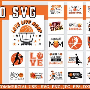 Basketball Svg Bundle, Basketball Mom Svg, Basketball Player SVG, Basketball Goal SVG, Hoop Svg, Peace Love Basketball Svg, Basketball SVG