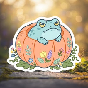 Sour Peach Pumpkin Toad Abode - 2 Inch Waterproof Vinyl Sticker