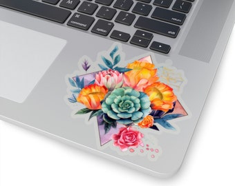 Adhesivo de vinilo resistente al agua - Adhesivo de matriz suculenta geométrica