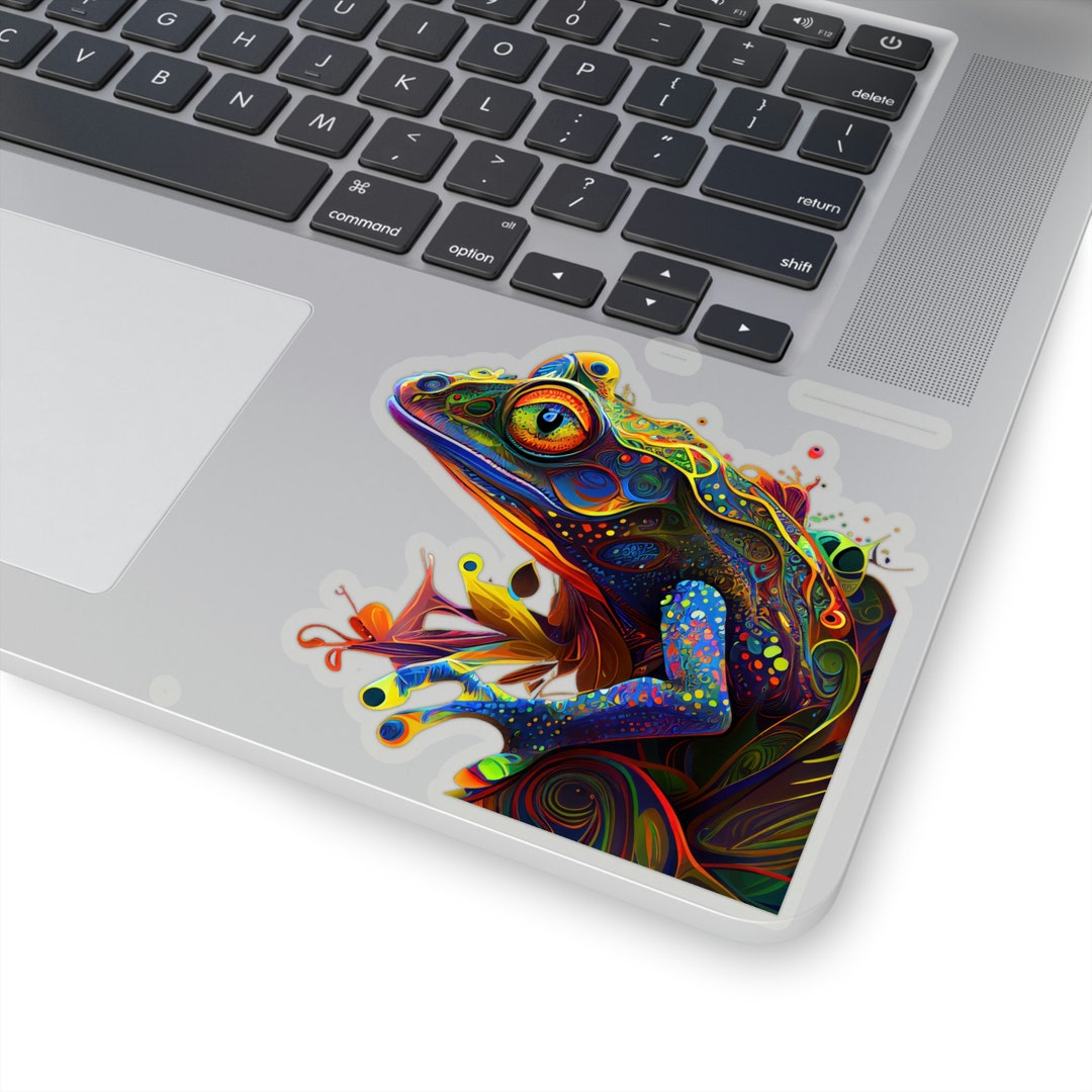 Psychedelic Frog Vinyl Sticker – Waterproof Art Decal - Etsy