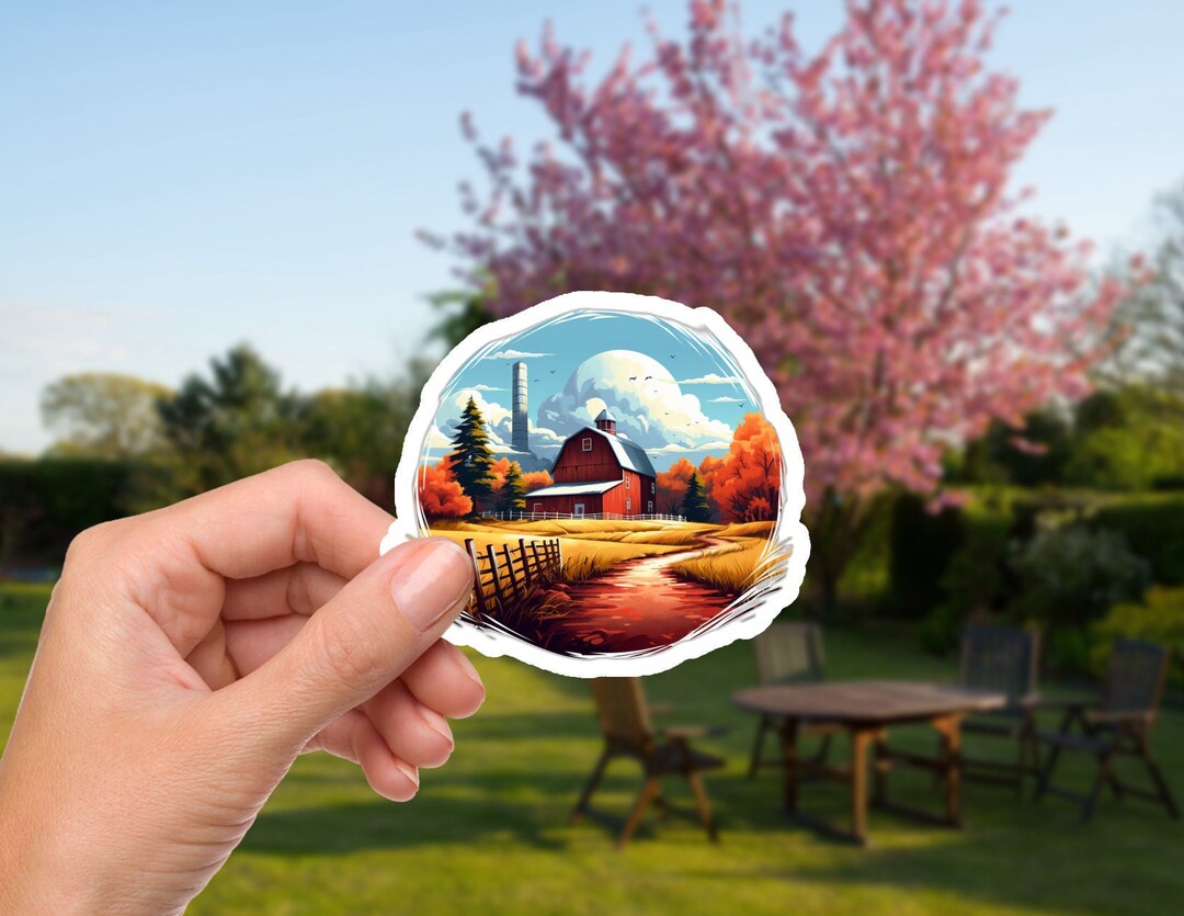 Rustic Barn Stickers Classic Red Barn - 2 Inch Waterproof Vinyl Sticker - Etsy