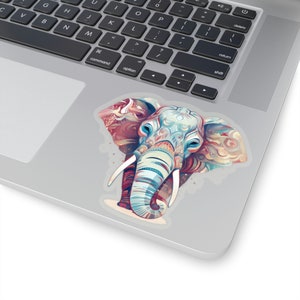 Waterproof Vinyl Sticker - Artistic Elephant Sticker