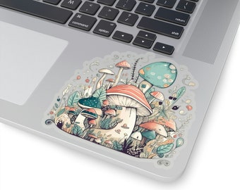 Adhesivo de vinilo resistente al agua - Enchanting Mushroom Medley Sticker