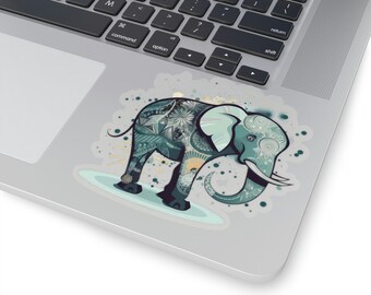 Adhesivo de vinilo resistente al agua - Adhesivo de elefante adorable