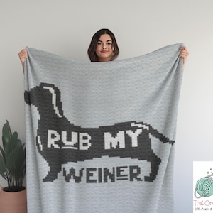 Schema all&#39;uncinetto per bassotto Rub My Weiner: divertente coperta per cani (download PDF)