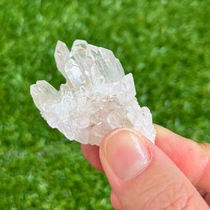 Pink Lemurian Quartz Cluster from Colombia 38g - Crystal Healing - Home Decor - Approx. 2.25&quot; x 1.5&quot; x 1.25&quot;