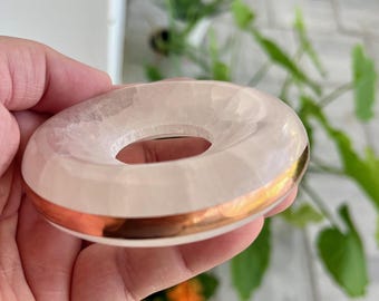 Soporte de esfera de carga de selenita con infusión de cobre de 8,1 cm (grande) – Soporte de energía de cristal para sanación y exhibición