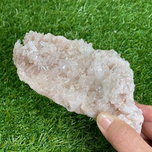 Pink Lemurian Quartz Cluster from Colombia 350g - Crystal Healing - Home Decor - Approx. 5&quot; x 3&quot; x 2&quot;