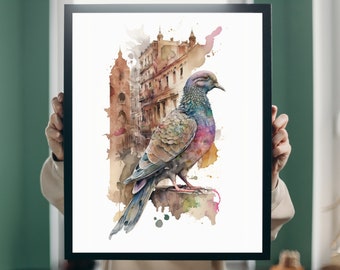 Pigeon Digital Print | Printable Wall Art