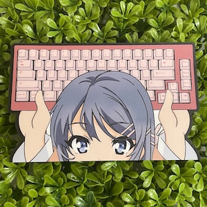 Mai Sakurajima x GMK Pono Peeker KeebWeeb-sticker - mechanische toetsenbordtoetsen + geïnspireerd op anime