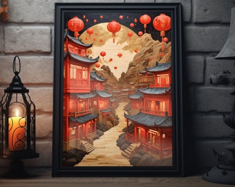 Chinese New Year Matte Wall Art | Lunar New Year Artwork, Year Of The Dragon Print, Spring Festival Art, Chinese New Year Decor,