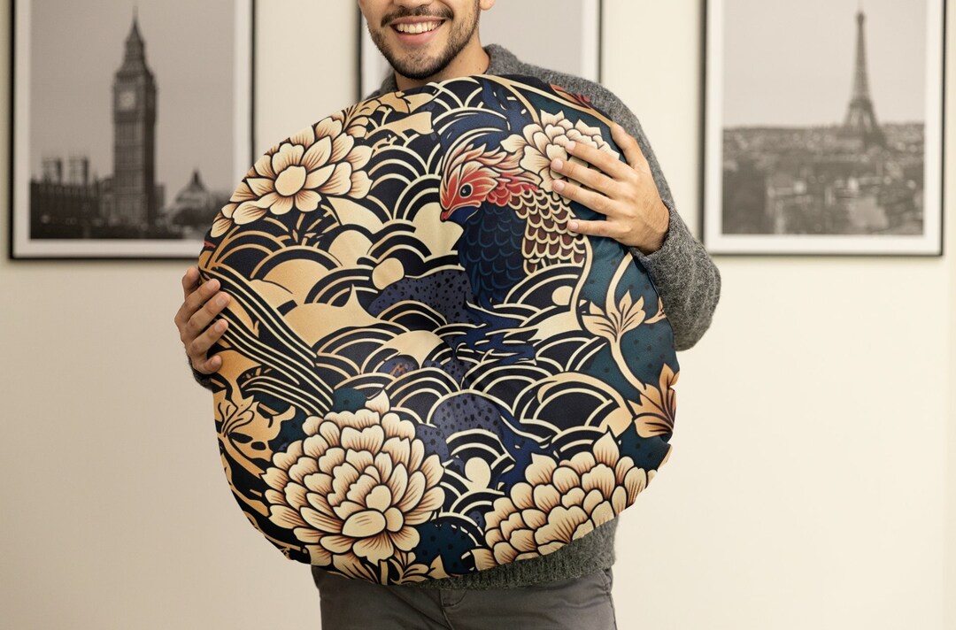 Giant Round Japanese Floor Pillow for Seating design 46 Etsy