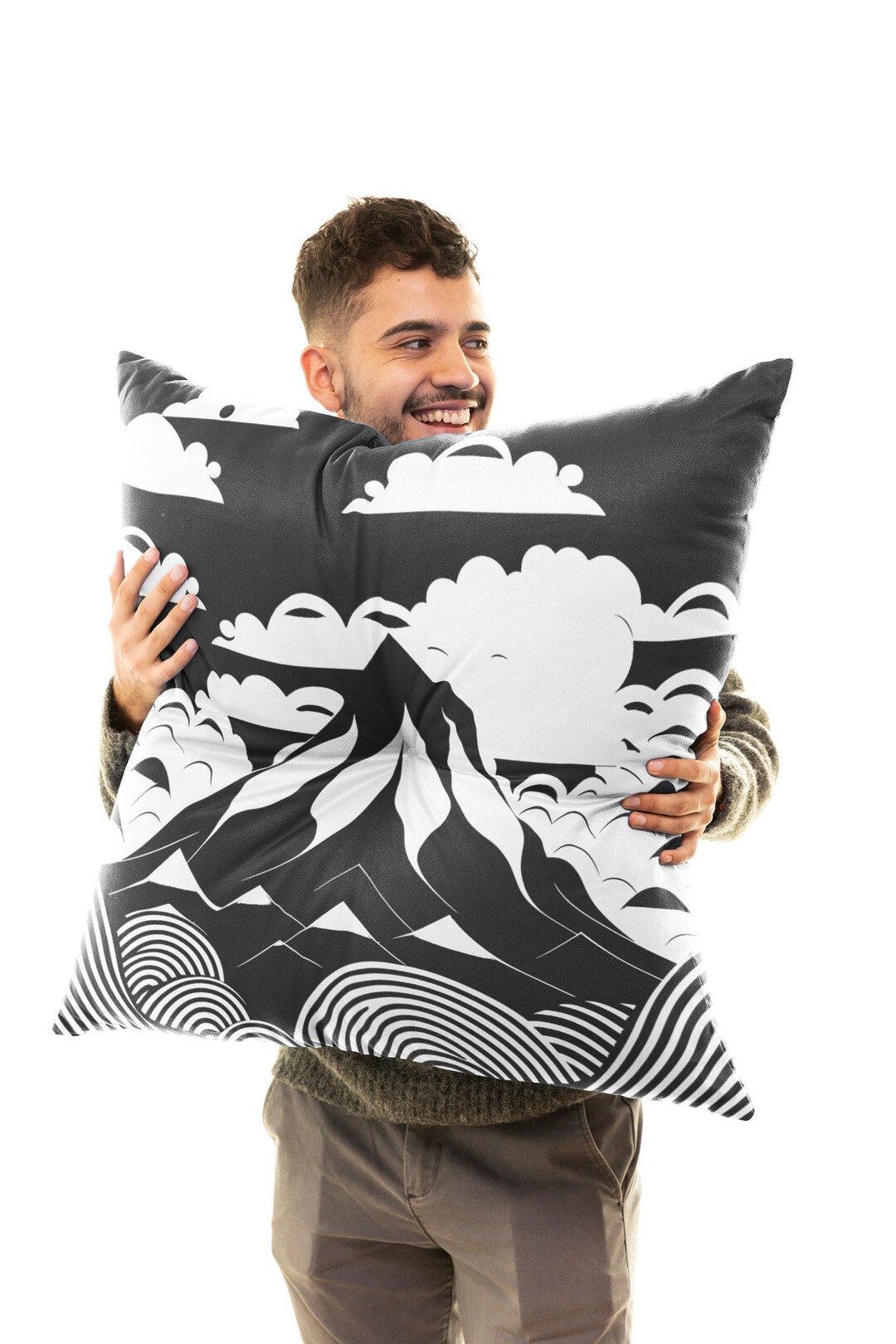 Black Giant Japanese Floor Pillow for Seating design 31 Etsy