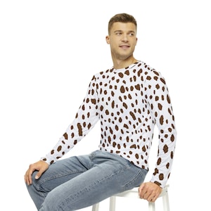 Men&#39;s Long Sleeve Liver Dalmatian Shirt Dalmatian Lover