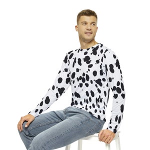 Men&#39;s Long Sleeve Dalmatian Shirt Dalmatian Lover