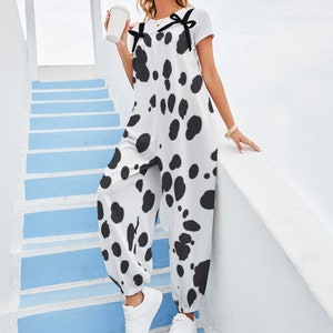 Dalmatian Women&#39;s Jumpsuit with Suspender Dalmatian Lover