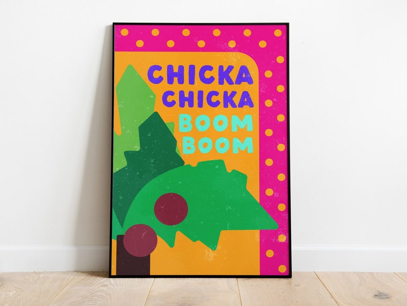 Chicka Chicka Boom Boom Poster Digital Print , Nursery, Playroom, Classroom Print, Homeschool Decor, educational, Childrens book POSTER image 2