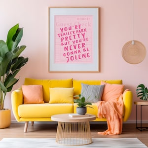 Country Lyrics Digital Print, Jolene Art, Nashville Art, Nashville Art, Pink Prints, DOLLY PARTON Art, Geraldene Miranda Lambert Lyric Art