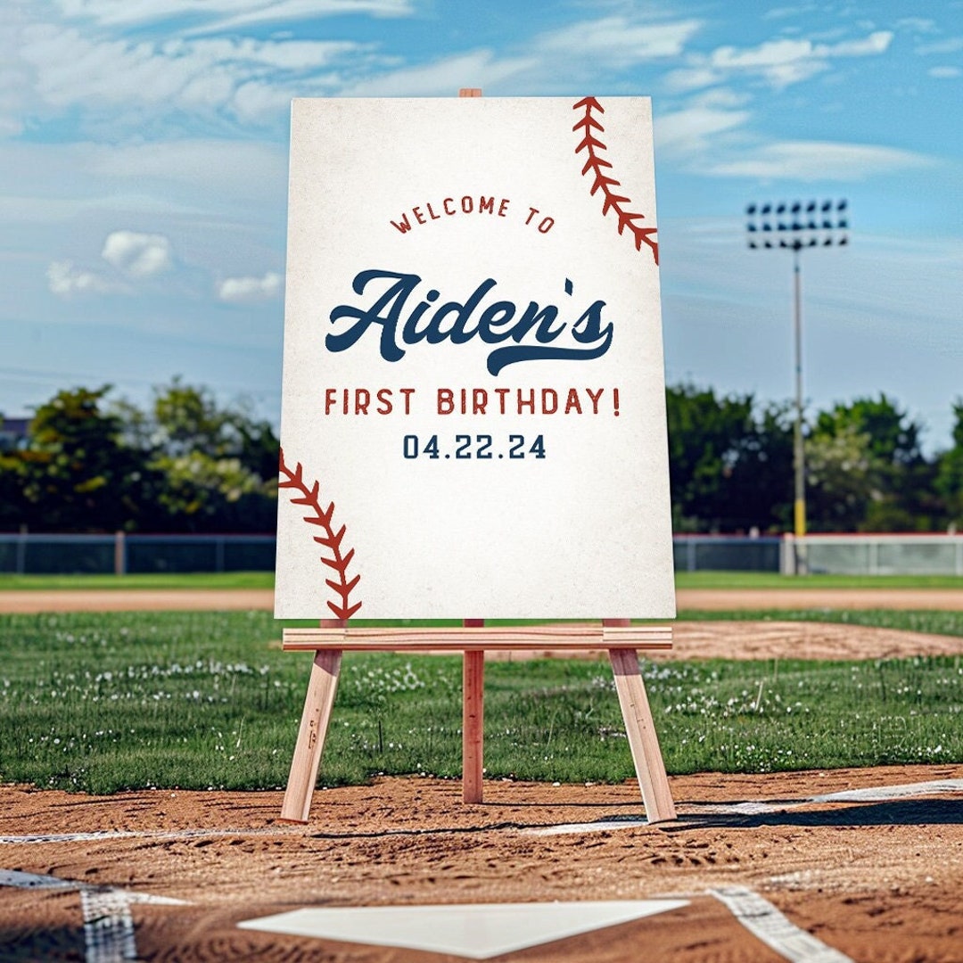 ROOKIE YEAR Welcome Sign | First Birthday Welcome Sign Template ...