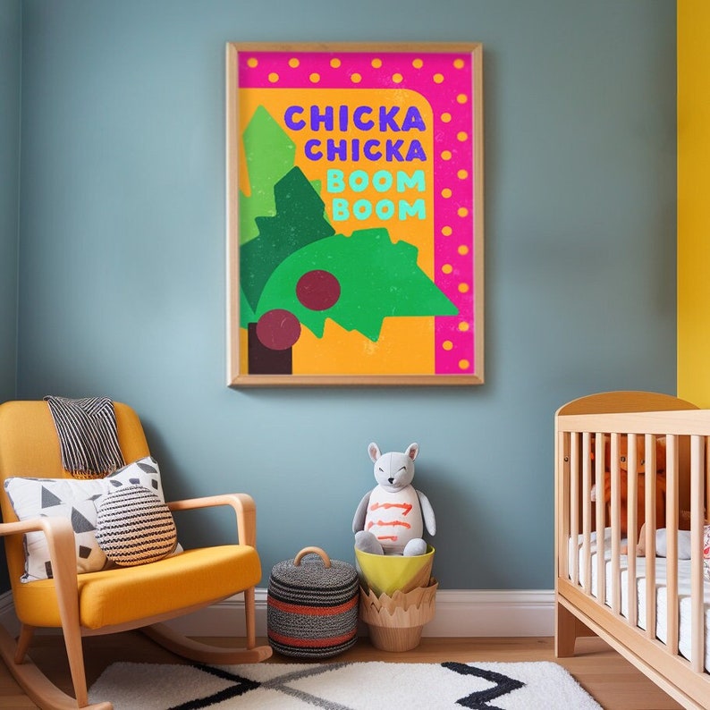 Chicka Chicka Boom Boom Poster Digital Print , Nursery, Playroom, Classroom Print, Homeschool Decor, educational, Childrens book POSTER image 1