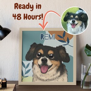 Personalized Gift Digital Download Dog Portrait from Photo Dog Drawing Dog Cartoon Personalized Pet Painting Custom Dad Gift for Dog Owners