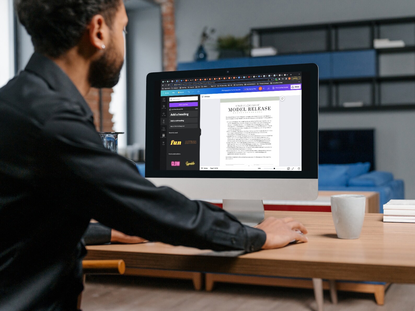 Photography Model Release Template, Release Waiver, Printable, Editable