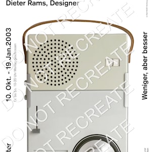 Dieter Rams digital poster retro poster braun radio design less but better A1 Poster minimalistic poster neutral jo klatt poster