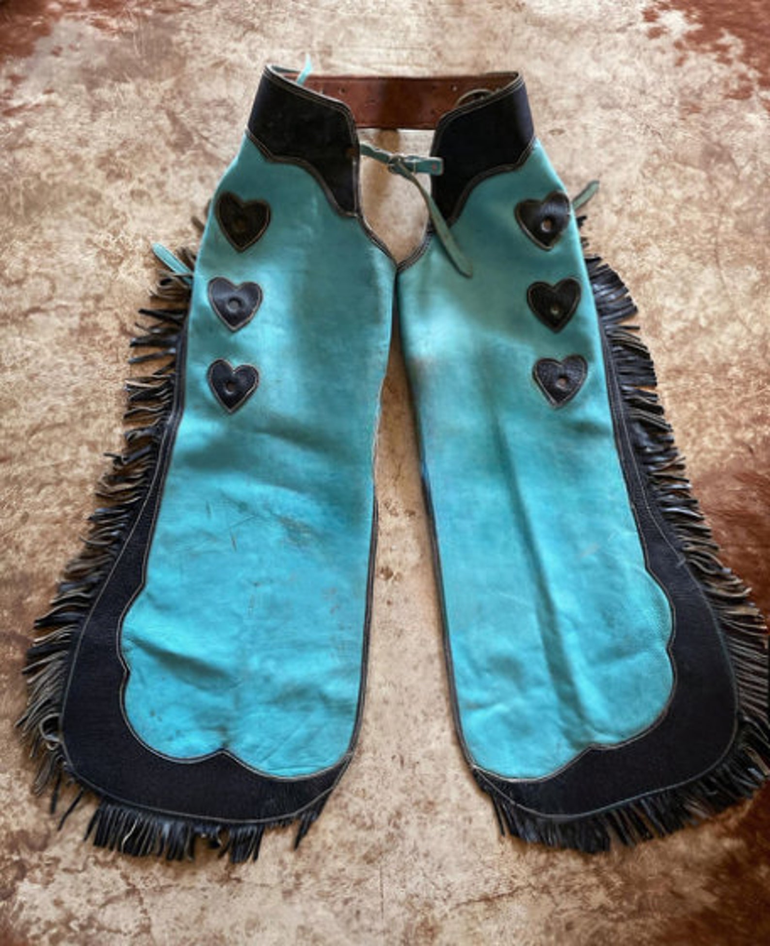Women's Handmade Turquoise & Black Native American Cowgirl Style Suede ...