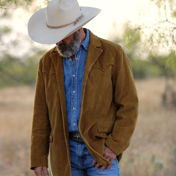 Amerikanische Westernjacke für Herren|Wildlederjacke| Cowboyjacke| Vintage Pioneer Wear Jacke
