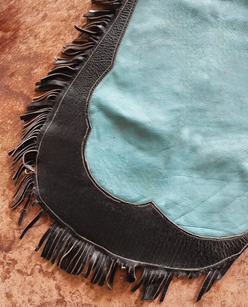 Women's Handmade Turquoise & Black Native American Cowgirl Style Suede ...
