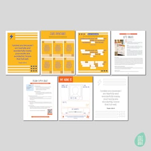 Op de afbeelding: Een printbaar werkblad met een geel en oranje kleurenschema. Het werkblad bevat een knutselactiviteit die is gebaseerd op de Bijbeltekst Psalm 139:14, "Ik prijs u, want ik ben op een vreeswekkende en wonderbaarlijke manier gemaakt; uw werken zijn wonderbaarlijk, ik weet dat ze volmaakt zijn."