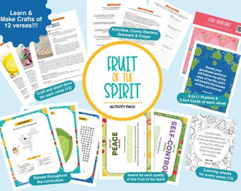 Fruit of the Spirit Curriculum: Bible Activities, Crafts & Games (Digital Download-130 pages!)