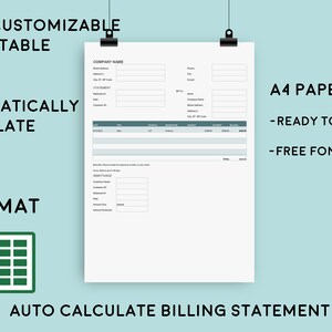 Invoice Template, Invoice Template for Small Business, Excel Business ...