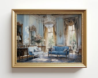 Regency Drawing Room Art Print: Coquette Decor (Digital Download)