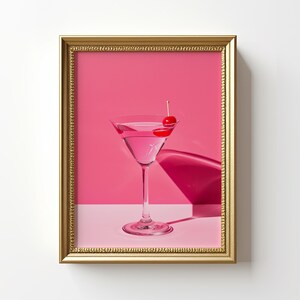 Martini Poster | Martini Wall Art | Coquette Room Decor | Girly Wall Art | Martini Print | Digital Download |