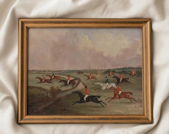 イギリスのキツネ狩りの版画 | ヴィンテージの乗馬ウォールアート | 植民地時代のスポーツシーン | 伝統的なカントリーハウスの装飾 | 乗馬の絵画