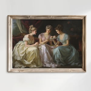 Regency Era Wall Art | Coquette Room Decor | Coquette Wall Art | Vintage Art Printable | Girly Room Decor | Vintage Art Prints |