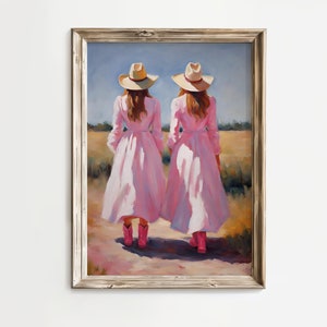 Pink Country Printable | Cowboy Wall Art | Girl Room Decor | Digital Download | Girly Printable Art | Cowgirl Aesthetic | Pink Room Decor