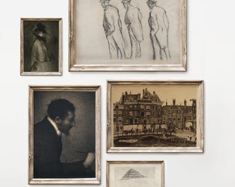 Vintage Gallery Wall Art: Antique Painting Prints (Digital Download)