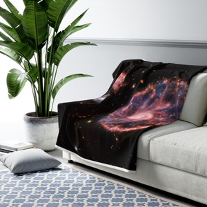 Cartwheel Galaxy Blanket | Soft Celestial Star Space Blanket | Galactic Science Lover Gift |  | Valentines Birthday Present Christmas Gift