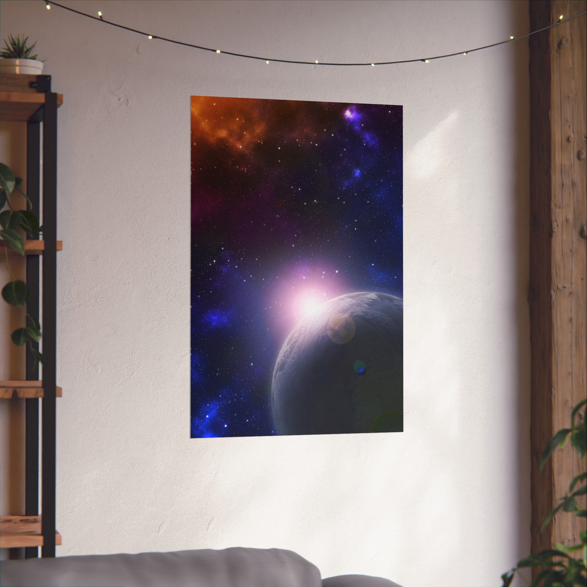 Galactic Planet Poster | Space Poster Matte Watercolour Art ...