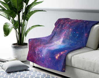 Coperta tessuta Center of Galaxy / Coperta Galaxy / Morbida coperta spaziale celeste stellata / Regalo di compleanno di San Valentino